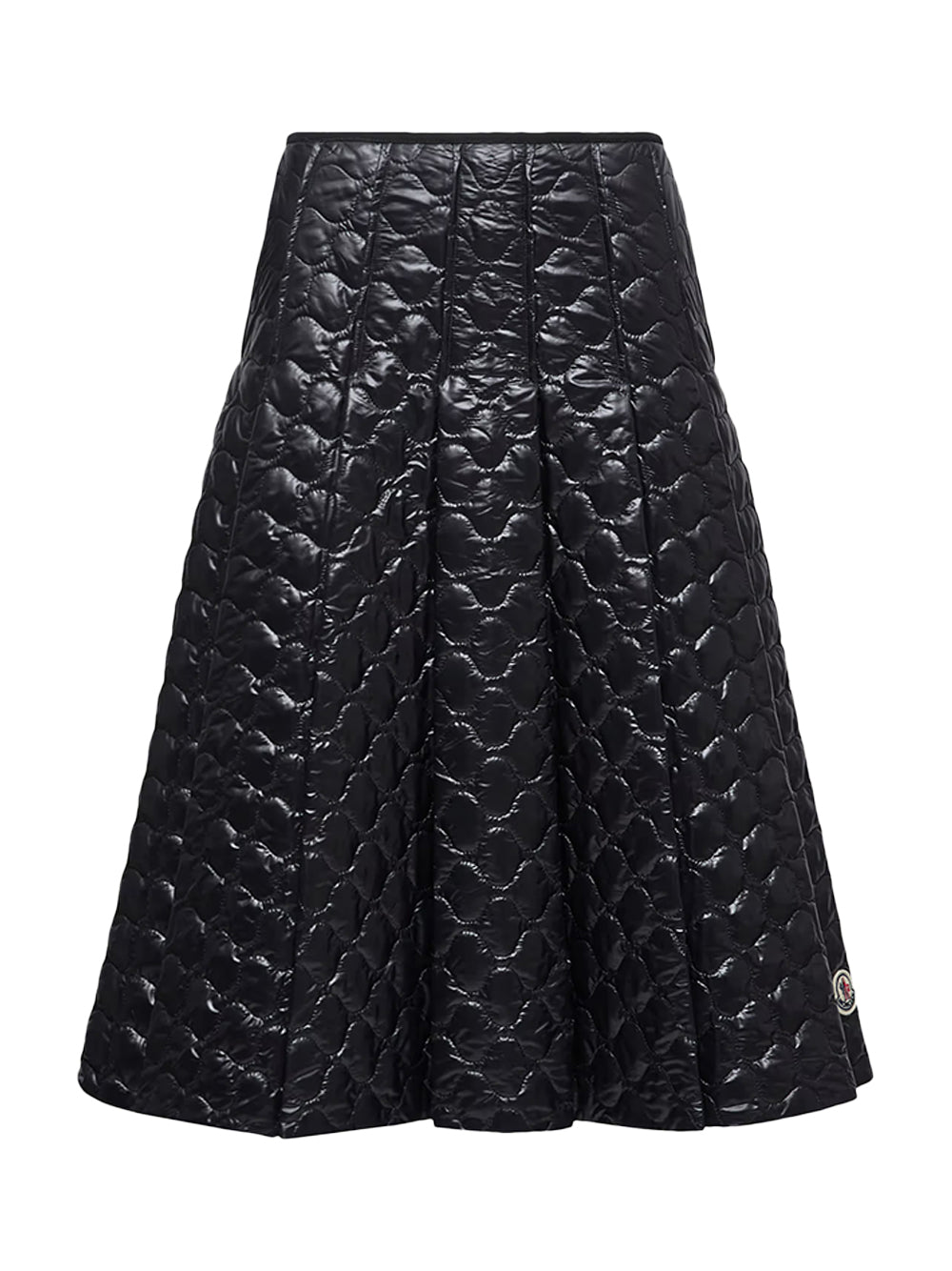 Square Quilted Padded Midi Skirt
