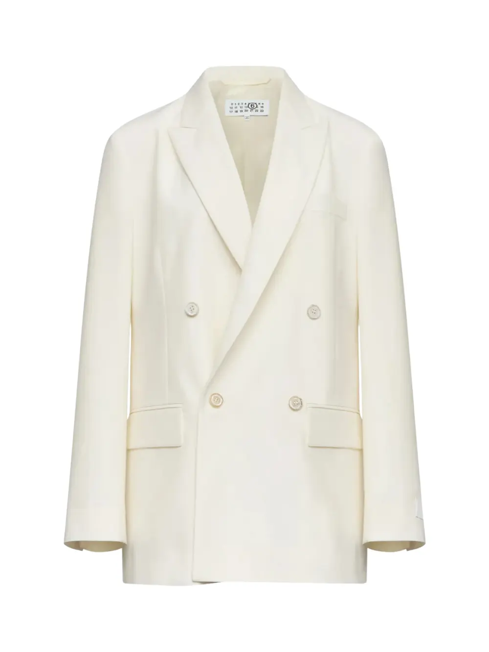 MM6 Maison Margiela Double-Breasted Blazer White