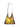 Yellow print shoulder bag with black strap, front view — 2620115154184-202 at MINOX boutique, Oxford