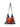 Orange coral-print shoulder bag with tartan trim, front view — 2620115154184-352 at MINOX boutique, Oxford