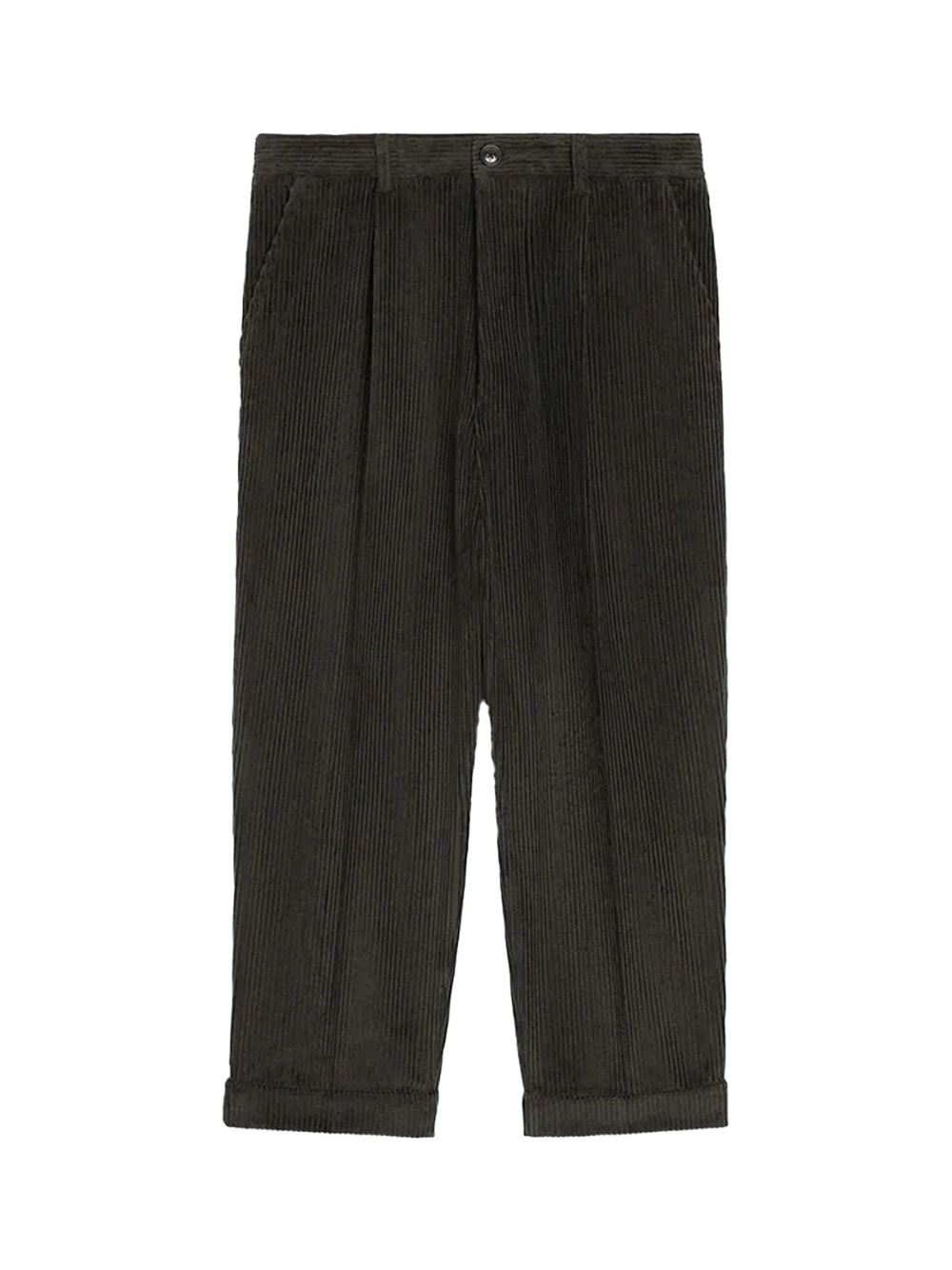 Cotton Carrot Oversized Trousers Anthracite