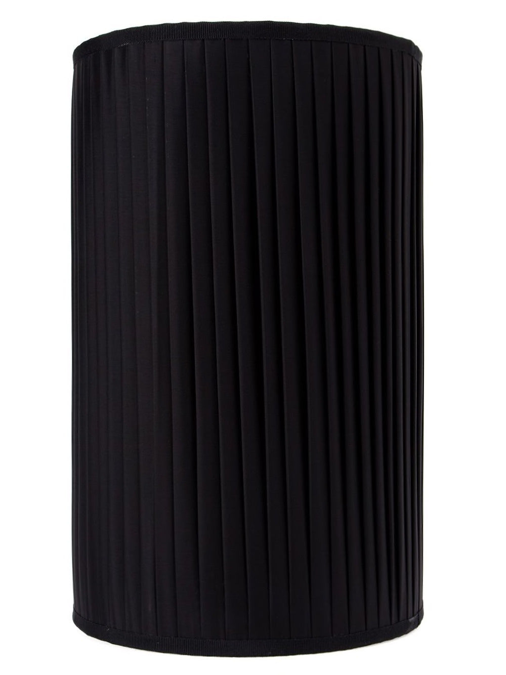 Cylindrical Pleated Lampshade Black Yellow