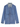 Blue washed-denim shirt with check collar and cuffs, flat front — 2620107004415-504 at MINOX boutique, Oxford