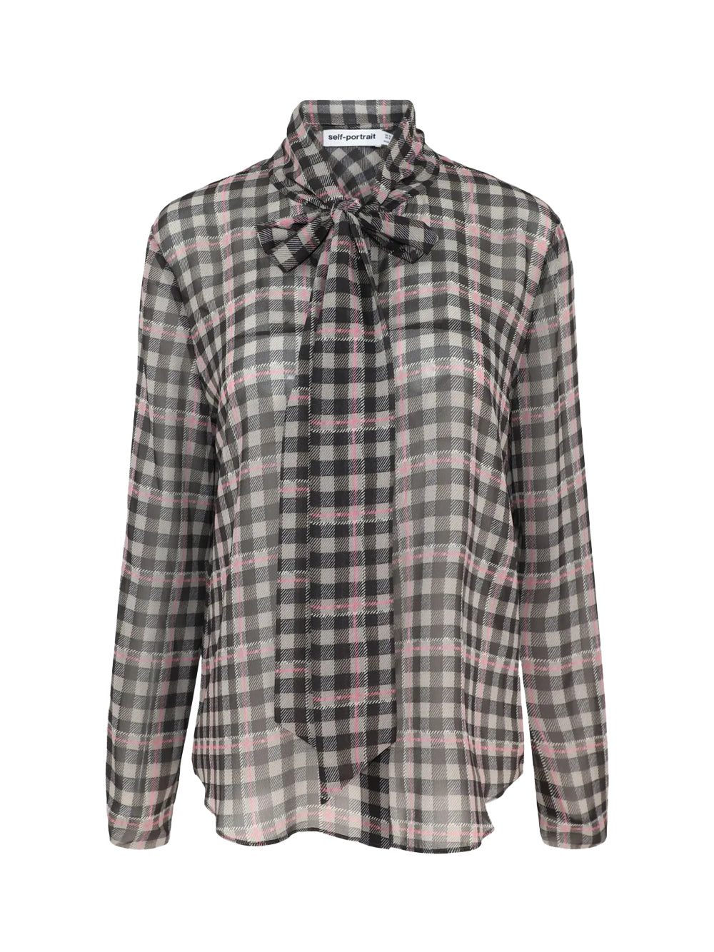 Check Chiffon Blouse