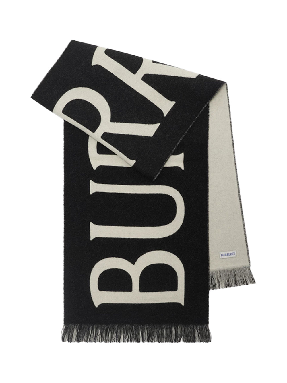 Logo Jacquard Scarf Black Calico
