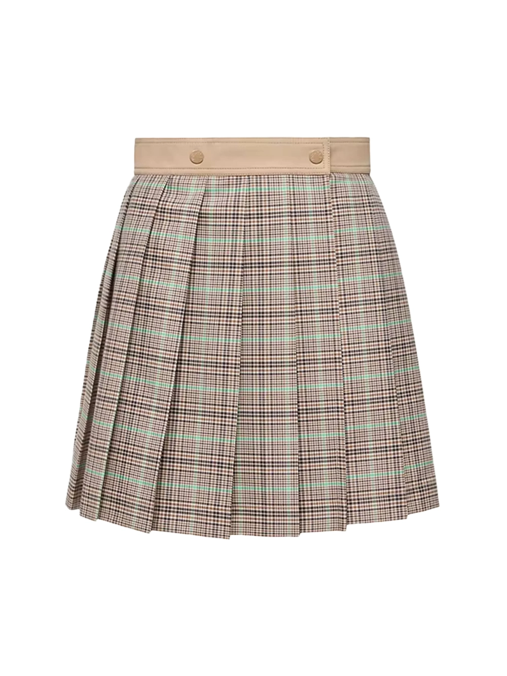 Moncler Checked Pleated Mini Skirt
