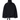 Lemaire black short belted wool coat with a high collar