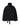 Lemaire black short belted wool coat with a high collar