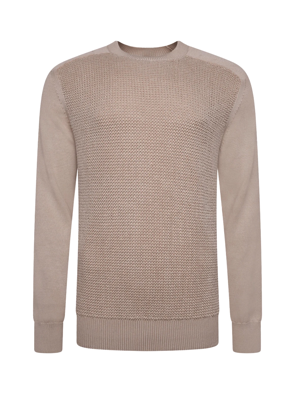 Honeycomb Knit Cotton Blend Jumper