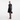 Self-Portrait Black Pleated Twill Midi Skirt
