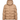 Side view of Moncler camel beige hooded padded jacket