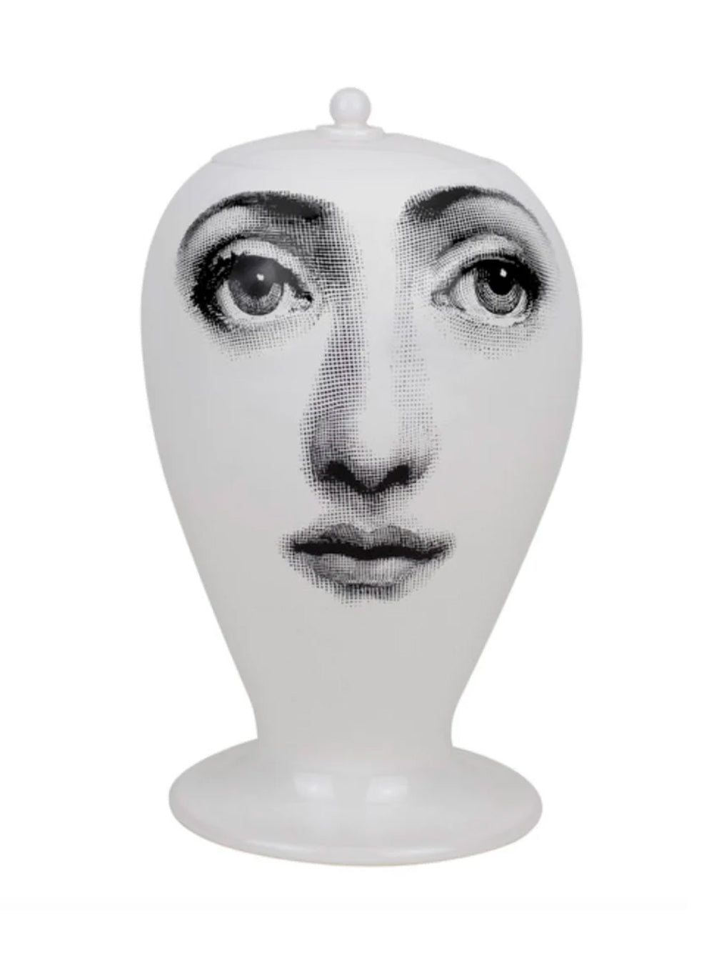 Fornasetti face print vase White/Black