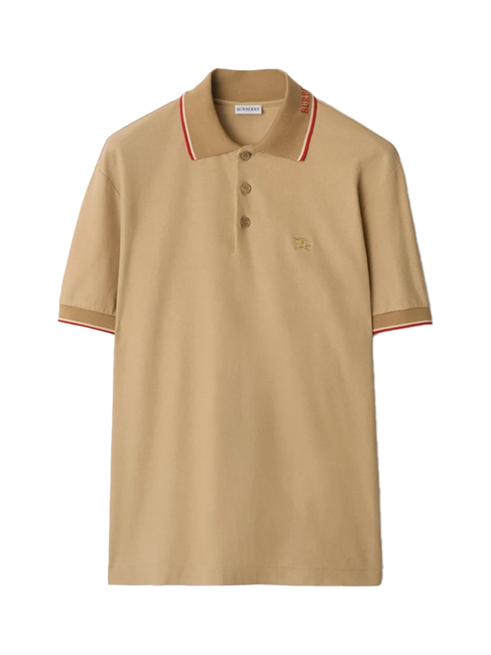 logo polo shirt Flax