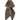 Studio Nicholson moss brown scarf arranged to show its pointed ends