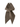 Studio Nicholson moss brown scarf arranged to show its pointed ends