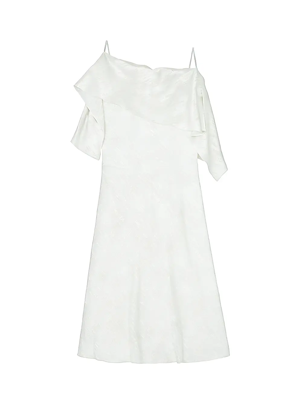 Folded Jacquard Slip Dress