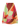 Issey Miyake multicoloured pleated skirt featuring an abstract pink, red and green pattern