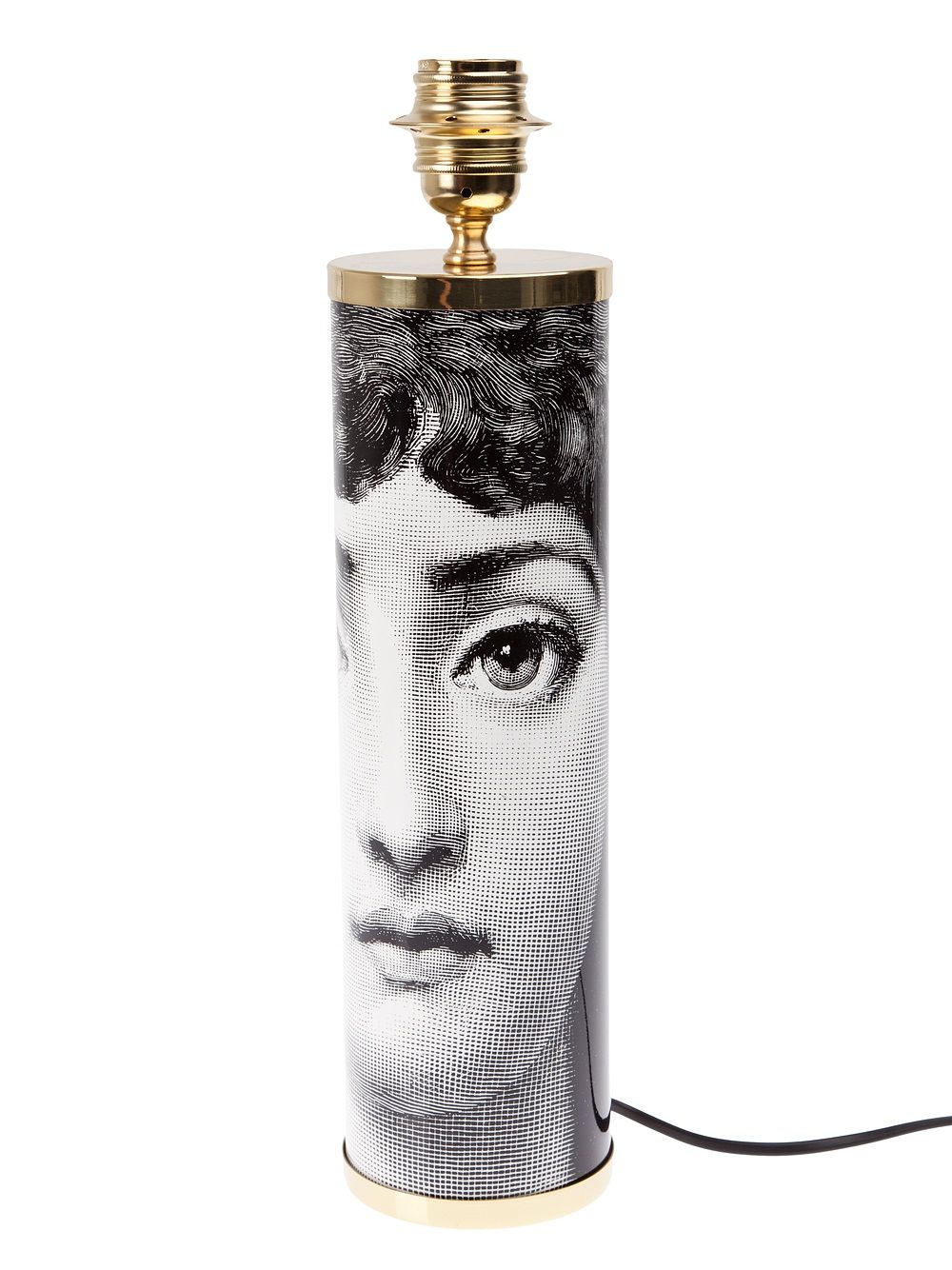 Cylindrical Lamp Base Viso Black White